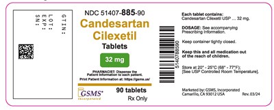 51407-885-90 - Candesartan Cilexetil 32 mg - Rev. 0324.jpg 51407-885-90 - Candesartan Cilexetil 32 mg - Rev. 0324.jpg - 51407 885 90 Candesartan Cilexetil 32 mg Rev. 0324